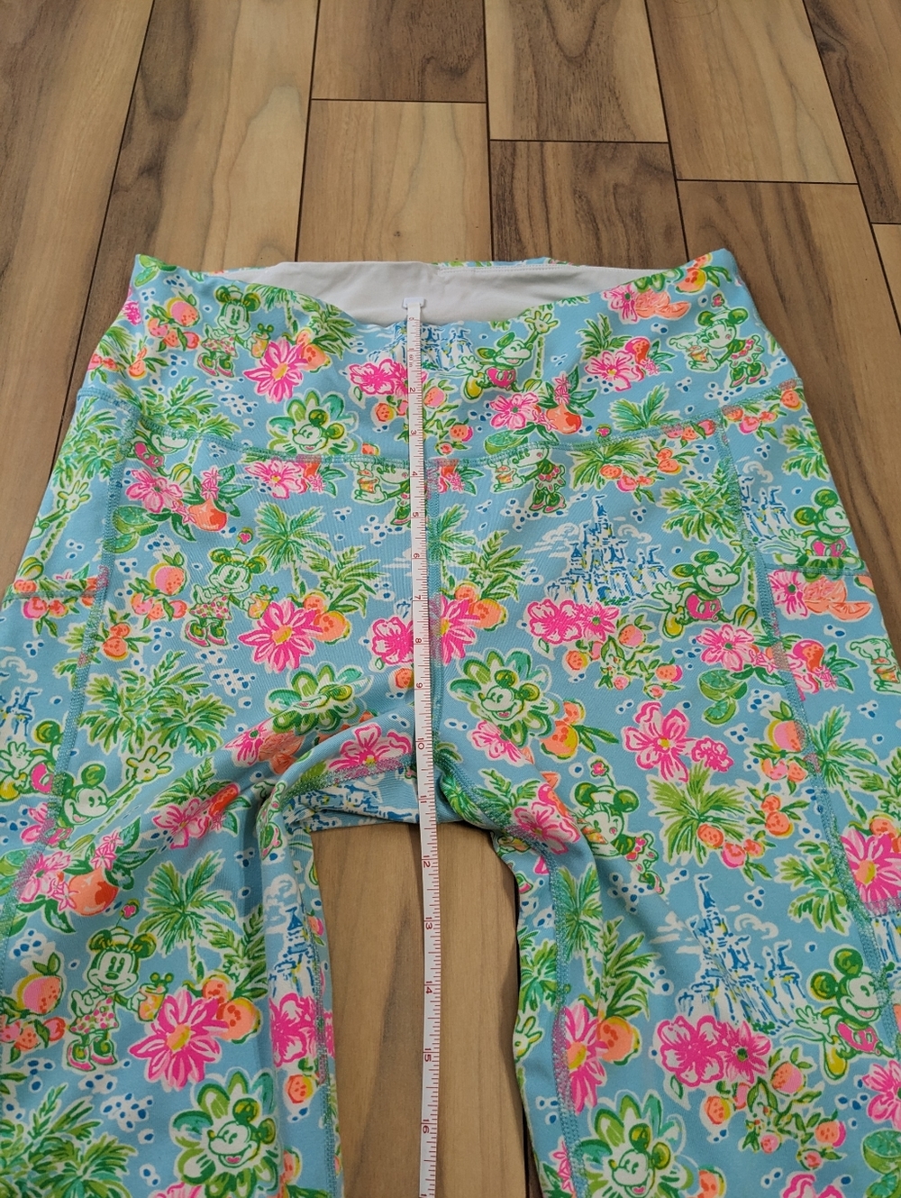 GUC! Lilly Pulitzer X Disney Weekender High Rise Legging Blue Ibiza Size L - Picture 10 of 16